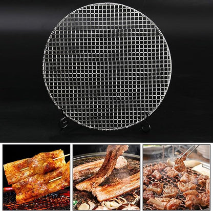 Eagles Round Grill Grates, 11.6" Heavyweight Cooking Rack Round BBQ Mesh 304 Stainless Steel Barbecue Grilling Grate Cross Wire Steaming Cooling Barbecue Rack/Carbon Baking Net/Grill/Pan Grate