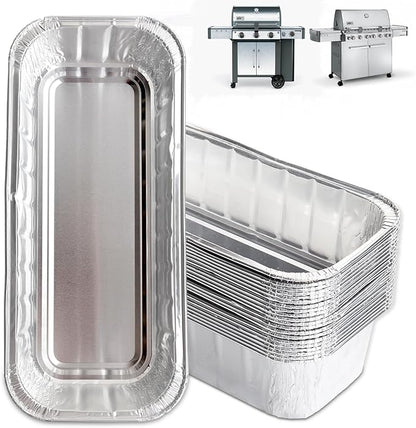 6498 Grease Drip Pan Liners for Weber Genesis II & Summit Series Genesis II 400 & 600, Summit 400/600 Series Grills Parts, 6417 Aluminum Foil Pans for Weber 28"/36" SmokeFire EX4/EX6/EPX6, 30 Packs