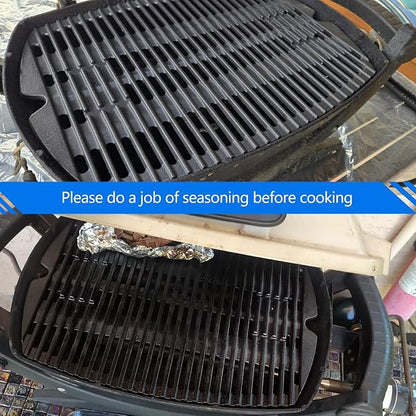 7644 7582 Grill Grates Replacement Parts for Weber Q100 Q1000 Series Parts Weber Baby Q Cast Iron Grill Grate Q120 Q1200 Q1400 50060001 51010001 51040001 51060001 51070001 51080001 65465 65810 1 Pack