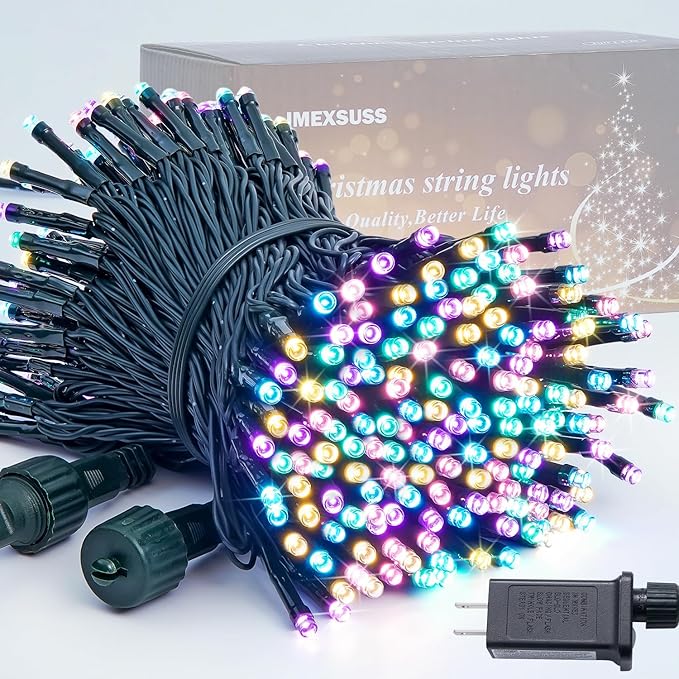 JMEXSUSS 250LED Easter Lights Indoor Outdoor Decorations, Connectable Pastel-Colored String Lights for Easter Christmas Tree Bedroom Patio Holiday Decoration