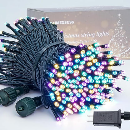 JMEXSUSS 250LED Easter Lights Indoor Outdoor Decorations, Connectable Pastel-Colored String Lights for Easter Christmas Tree Bedroom Patio Holiday Decoration