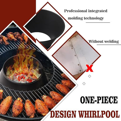 Whirlpool BBQ Accessories for Weber 22, 26.75 Inch WSM Smokey Mountain, Double Rolled Edge, Kettle Grill Accessories Fit Kamado Joe, Big Joe and L/XL Big Green Egg