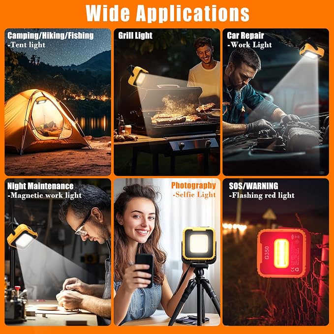 Grill Lights for Outdoor Grill,2-Pack Rechargeable Magnetic BBQ Grill Light Designed for Blackstone & Weber, LED Grill Accessories with Adjustable Brightness, Gifts for Men Dad Husband