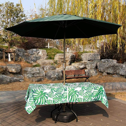 EHouseHome Outdoor Indoor 60x84 inch Rectangle Tablecloth with Umbrella Hole and Zipper, Waterproof Zippered Patio Cloths, Spring/Summer Table Covers for Backyard Circular Table/BBQs/Picnic
