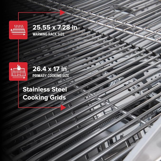 Nexgrill 4-Burner Propane Gas Grill in Stainless Steel with Side Burner, 60000BTUs, 626 sq. in. Cooking Space, Perfect for Outdoor Cooking & Grilling, Patios, BBQ, Backyards, Silver, 720-0830H