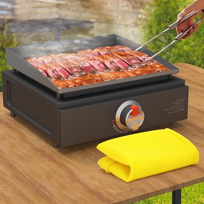 Silicone Griddle Mat Cover for Blackstone - 17 Inch True All-Encompassing Coverage Heavy Duty Food Grade Grill Buddy Mat, All Season Cooking Surface Protective Cover