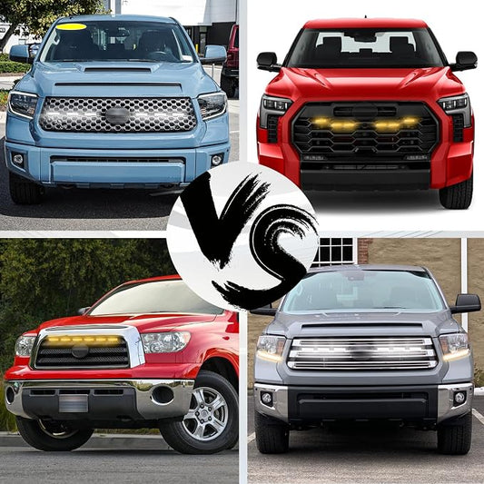 Grill Led Lights for 2007-2027 toyota Tundra raptor grills light | white led ,5000k ,6 in 1 front bumper grille lights fit tundra mesh grill mask universal