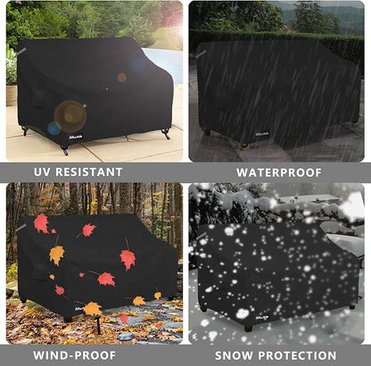 ANartcle 3-Seater Patio Sofa Cover,76W x 32.5D x 33H Inches Outdoor Couch Cover,100% Waterproof Heavy Duty Patio Sofa Covers,Patio Furniture Covers,Black