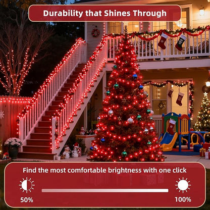 240FT Valentine Lights Outdoor, 750 LED Valentine Decoration Lights with 12 Modes & Timer Memory, Dimmable Plug in Waterproof Xmas Light for Yard Trees Wedding Party Holiday Valentine Decor