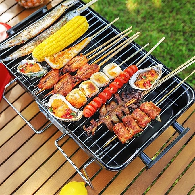 ALLC Charcoal Grills Portable Covered Barbecue Grill Simple Stew Multi Functional Household Barbecue Grill Outdoor Portable Barbecue Grill Barbecue Grill for Garden Outdoor Cooking