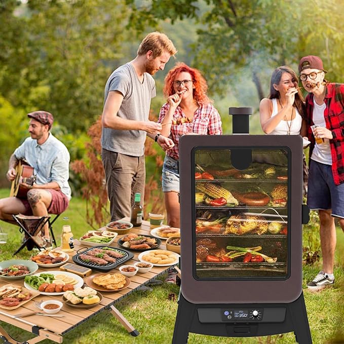 EVRBUL Wood Pellet Smoker Cover Fits for Pit Boss Copperhead Sportsman 5 7 Series, Vertical Smoker Cover Fits for PBV5PW1, PBV5P1, PBV7P1, PB5000SP, PB7000SP,PBV4PS1, PBV4PS2, PBV4NX,Heavy Duty 420D
