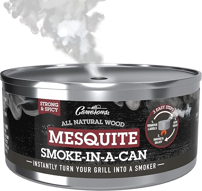 Smoking Wood Pellets - Instant Disposable Smoke Box Cans Turn Any Grill into a Smoker (Mesquite)- Single Pack of All Natural BBQ Wood