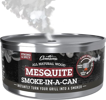 Smoking Wood Pellets - Instant Disposable Smoke Box Cans Turn Any Grill into a Smoker (Mesquite)- Single Pack of All Natural BBQ Wood