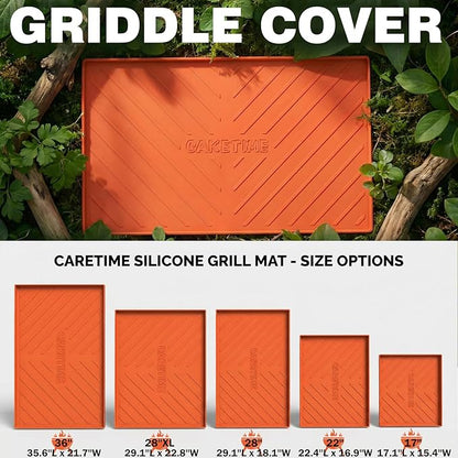 Caketime Silicone Mat for Blackstone 28" Griddle Accessories Grill Top Cover Protector Shield Camping Baking Kitchen Parrilla Para Asar Carne Gear Patio Park Garden Outside All Year Round Must Have