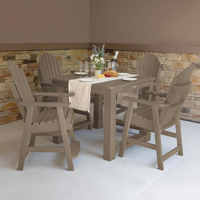 highwood Hamilton 5 Piece Square Counter Height Dining Set, Woodland Brown