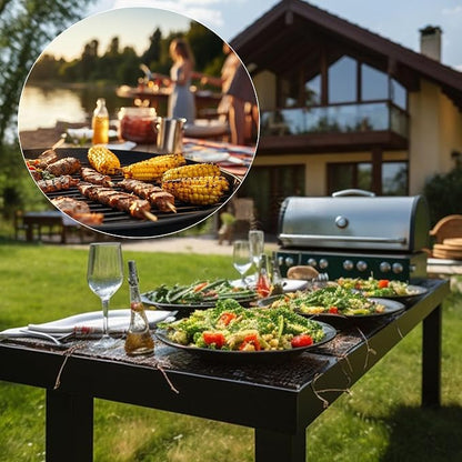 17-Inch 24 Pack Long Flat BBQ Skewers, HONSHEN 3/8 Inch Stainless Steel Wide Blade with hardwood Handle barbecue skewers for Grilling Meat,Chicken,Shrimp,Vegetables (17Inch Flat BBQ Skewers 24p)