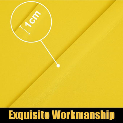 Smiry Rectangle Picnic Table Cloth, Waterproof Elastic Fitted Tablecloths for 6 Foot Tables, Washable Polyester Table Cover for Camping, Indoor and Outdoor (Yellow, 30"x72")