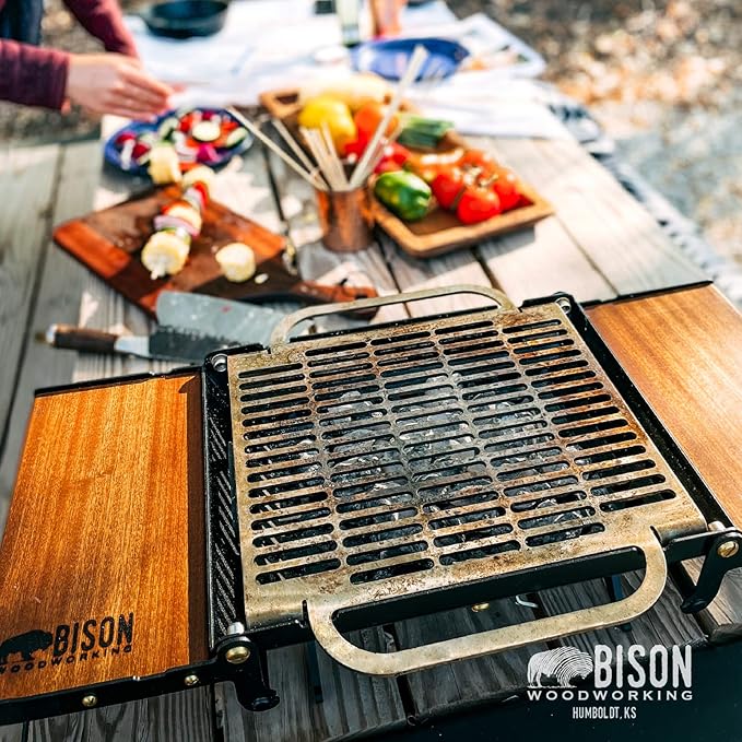 Happy Hibachi Charcoal Grill by Bison Woodworking Humboldt KS