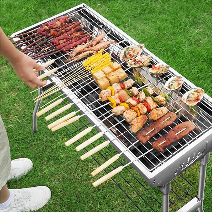 Charcoal Grills Stainless Steel Barbecue Grill Charcoal Grill BBQ Carbon Grill Outdoor Folding Portable Barbecue Grill Outdoor Grill