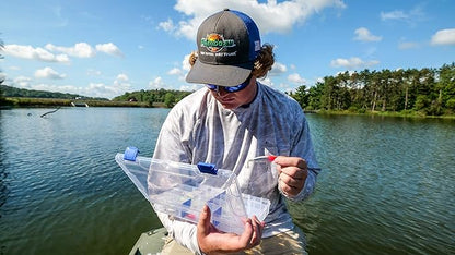 Flambeau Outdoors 4007 Tuff Tainer, 24 Compartments, 12 Zerust Dividers | Divided tackle box with 12 Zerust dividers creating up to 24 compartments. Translucent, 11 x 7.25 x 1.75in