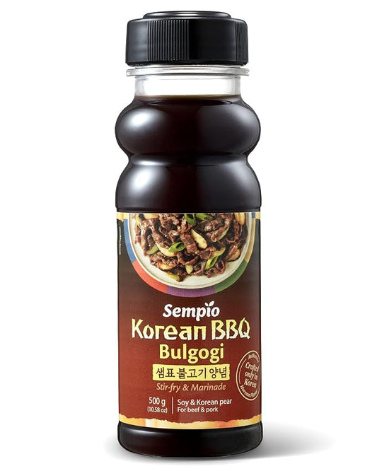 Sempio Korean BBQ Original Bulgogi Marinade, 17.63oz / 500g | Sweet & Savory Authentic Korean BBQ Sauce with Soy Sauce & Pear, Perfect for Stir-Fry & Grilled Meats, Zero Trans Fat