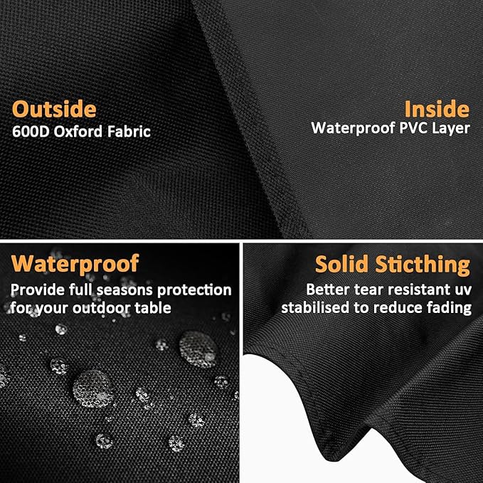 Grill Cover for Pit Boss KC Combo Platinum Series Grill, 600D Heavy Duty Waterpoorf Fade Resistant Cover for Pit Boss PB1285KC, 1100 Combo Grill, All Weather Protection Waterproof Cover