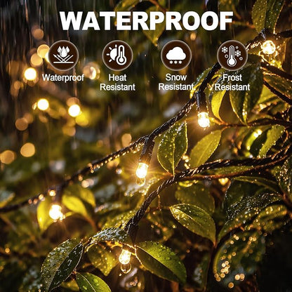 Solar String Lights Outdoor 2 Pack Total 66FT 200LED Solar Fairy Lights Waterproof 8 Modes Twinkle Solar Lights for Patio, Garden Yard Party Wedding Tree Christmas Halloween Decoration, Warm White
