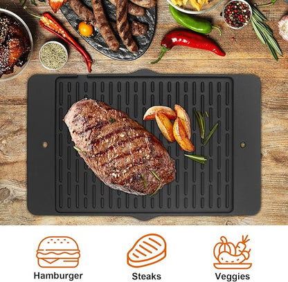 7566 Cast Iron Grill Griddle for Weber Genesis 300 Series Gas Grills, Griddle Accessories for Weber Genesis E-310 S-310 E-320 S-320 E-330 S-330 EP-310 EP-320 EP-330 CEP-310 Burner Gas Grills,1Pack