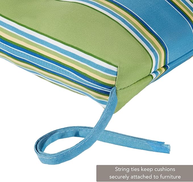 Outdoor Reversible Chaise Lounge Chair Cushion, Belize Stripe