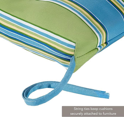 Outdoor Reversible Chaise Lounge Chair Cushion, Belize Stripe