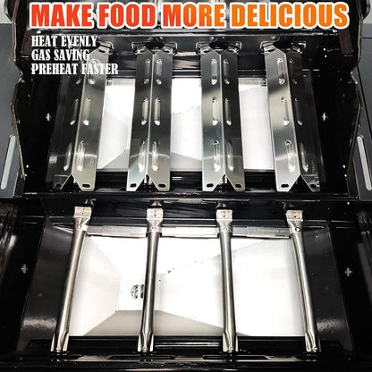 Grill Parts for Kenmore 146.34611410 146.46372610 146.23673310 146.34461410 146.10016510 146.16198211 146.46366610 146.16142210 146.1001751 146.4636561 Grill Replacement Parts, Stainless Steel | Stainless Steel Burner and Heat Plates for Kenmore 146.46...