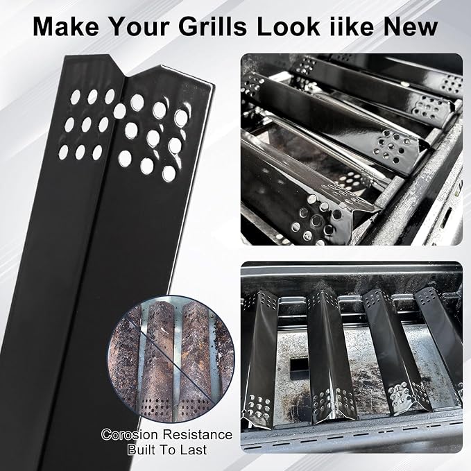 Criditpid Grill Replacement Parts for Nexgrill 720-0925P 720-0925, Cast Iron Grill Grates, Heat Plates Shields, Burner Tubes & Igniter Kit for Nexgrill 720-0925P 4 Burner Gas Grill.