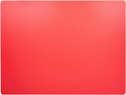 Thirteen Chefs Extra Large 24 x 18 Red Cutting Board - HDPE Plastic, 1/2" Thick Poly for Commercial Restaurant Kitchens, NSF Stamped