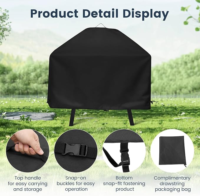 Waterproof Cover for Ninja XSKUNSTAND Outdoor Stand with Two Side Tables | Grill OG700/800/900 Series, Oven OO101, Artisan Pizza Oven MO201 - Fits Ninja XSKUNSTAND Outdoor Waterproof (Cover Only)