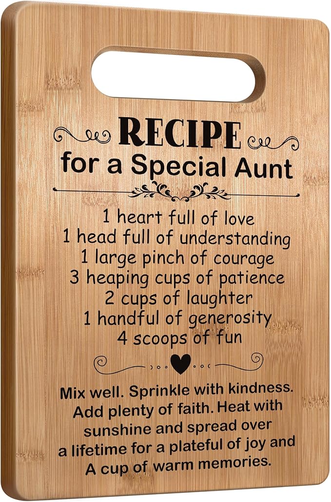Popular Birthday Gifts for Aunt, Cutting Board Gift for Auntie, Cute Aunt Gifts from Niece Nephew, Auntie Gifts for Mother's Day