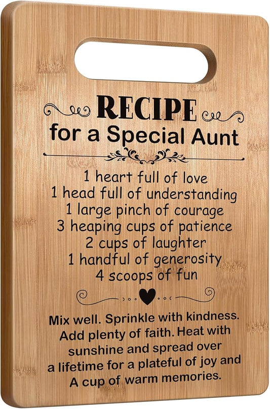 Popular Birthday Gifts for Aunt, Cutting Board Gift for Auntie, Cute Aunt Gifts from Niece Nephew, Auntie Gifts for Mother's Day