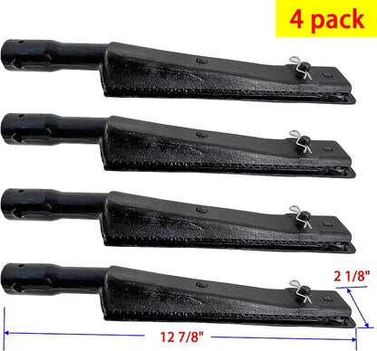 Parts DB102 (4-Pack) 12 7/8" x 2 1/8" Cast Iron Burner Replacement for Brinkmann 810-4415-0, 810-4415-1, Charmglow, Costco Kirkland, Grill Zone, Nexgrill 720-0082 Gas Grill