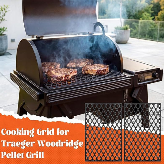 Cooking Grates for Traeger Woodridge Cast Iron Grill Grid TFB86MLH Accessories BBQ Replacement Parts Wood Pellet Smoker KIT0934