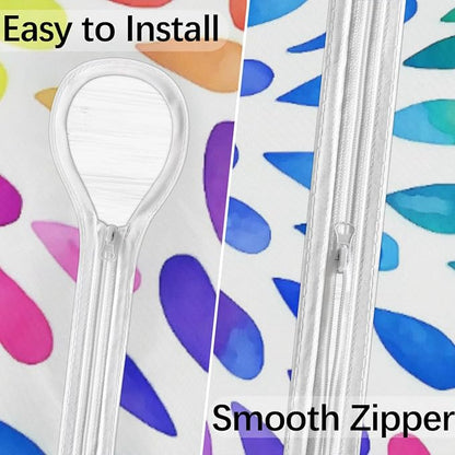 Fitted Round Tablecloth with Umbrella Hole and Zipper Spring or Summer Floral Outdoor Elastic Table Cloth 45"-56" Oil-Proof Waterproof Patio Table Cover for Picnic Party
