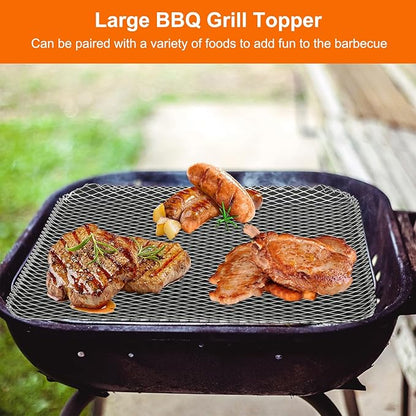 10 Pack BBQ Grill Mesh Mat,Mesh Baking Tray,Grill Mesh,Disposable Barbecue Padding for Outdoor Barbecues