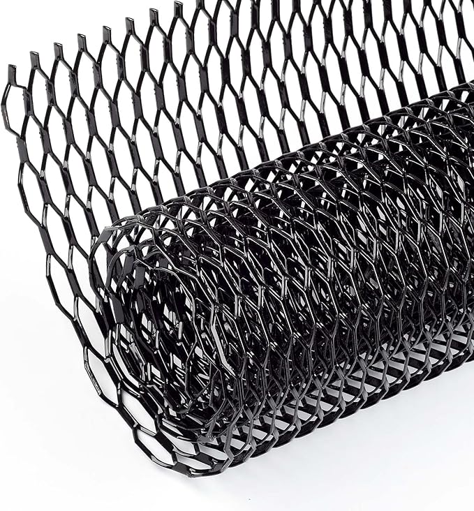 AggAuto Universal 40"x13" Car Grill Mesh Honeycomb Hole 10x38mm Black | Aluminum Alloy Automotive Grille Insert Bumper, One of the Most Multifunctional Shape Grids 100x33cm