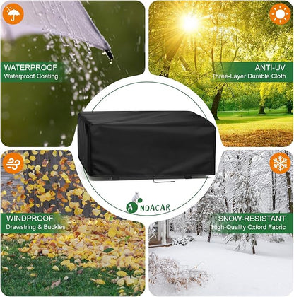 Grill Cover for Royal Gourmet GT2005 2-Burner Propane Gas Grill | Outdoor Gas Grill Cover Waterproof Tabletop Grill Covers - 26" L×19" W×10" H, Black