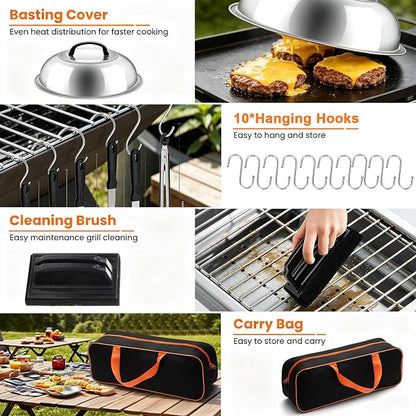 32pcs Griddle Accessories Kit for Blackstone, Flat Top Grill Accessories Set for Camp Chef, Grill Spatula Set with Enlarged Spatulas, Professional Hibachi Tools Gifts for Outdoor BBQ Teppanyaki