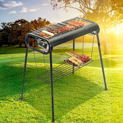 Portable Charcoal Grills Large - Foldable Outdoor Barbecue Grill, Stainless Steel Grill for Camping Patio Backyard Picnic BBQ Party