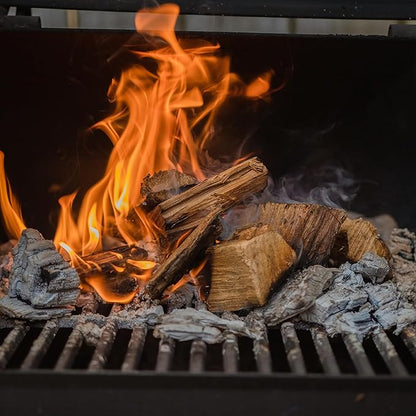 Fire & Flavor Premium All Natural Smoking Wood Chunks, 4 Pounds, Apple, Sweet & Fruity for Use with Pork & Ribs, All Meats, Great for Charcoal Grills and Smokers, USA Made
