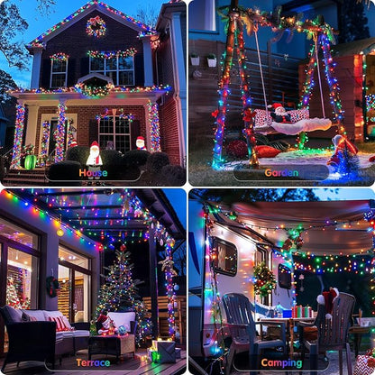 JMEXSUSS 800 LED Multicolor Christmas String Lights Outdoor Plug in | 272ft, 8 Modes, Remote Control, Waterproof Christmas Lights, LED Christmas Tree Lights for Indoor Tree Xmas Decor