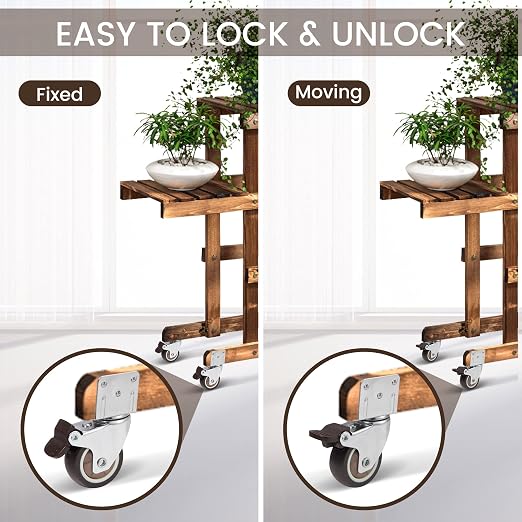 Nefish Side Mount Casters 2 Inch L-Shaped Small Rubber Caster Set of 4, Ball Bearing 360 Degree Plate Swivel Castors Wheel 600 LBS, Casters Wheels for Furniture, Baby Bed, Kitchen, Cabinet, Table