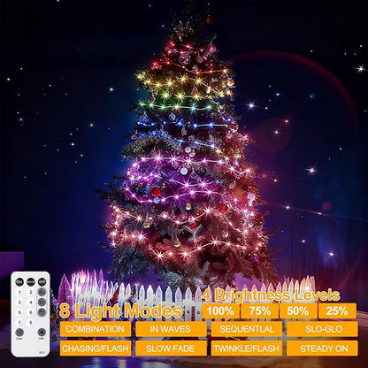 OGORI 328FT 1200LED Fairy Lights Outdoor, Multicolor Fairy String Lights 8 Modes Remote & Timer, IP67 Waterproof Fairy Tree Lights for Bedroom, Wedding, DIY, Centerpiece, Christmas Decorations