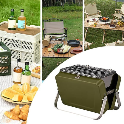 Portable Charcoal Grill, Portable Charcoal Grill, Outdoor Table Grill, Foldable Cooking Stove for Camping, Patio, Backyard and Anywhere for Outdoor Cooking