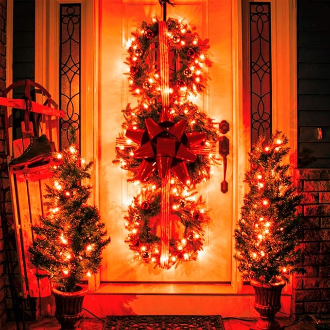 JMEXSUSS 250 LED Orange to Purple Christmas String Lights Indoor Outdoor Waterproof for Garden Patio Party Halloween Christmas Decorations